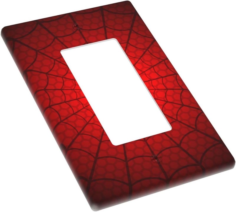 Giinly Spider Web Single Gang Rocker Light Switch Cover Plates Decorative Outlet Covers, 1 Gang Rocker Wall Plate - Image 3